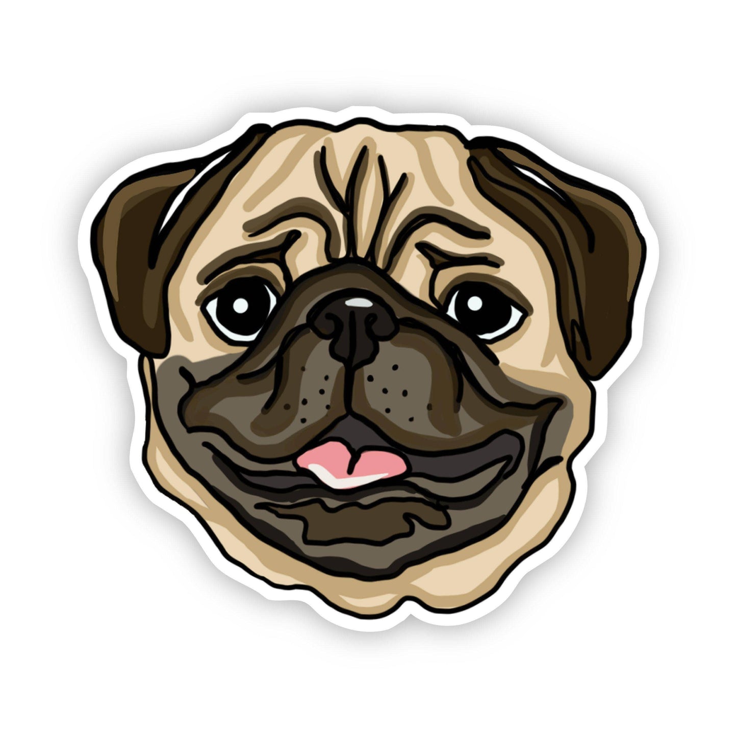 Big Moods - Pug Dog Sticker