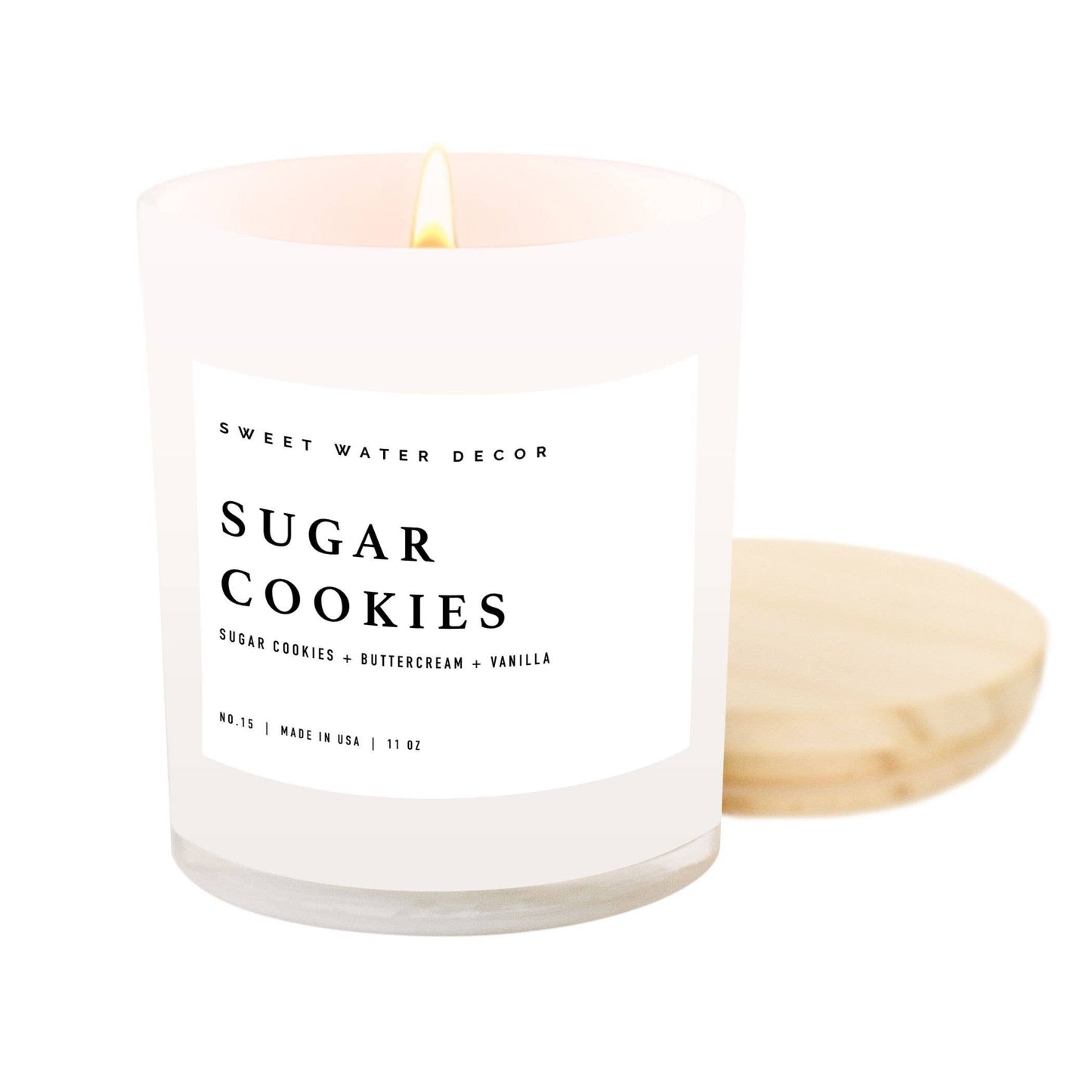 Sweet Water Decor - Sugar Cookies Soy Candle - White Jar - 11 oz