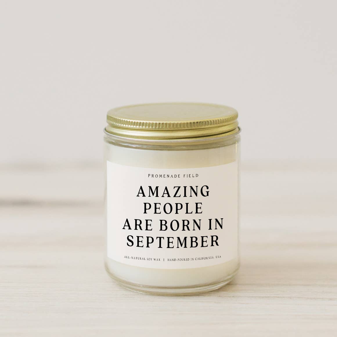 Amazing People Are Born In September Candle