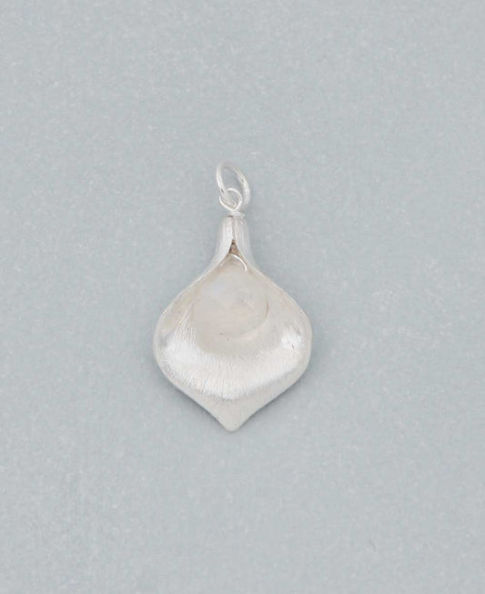 Culture Spot - Sterling Silver Gemstone Petal Pendant, Moonstone