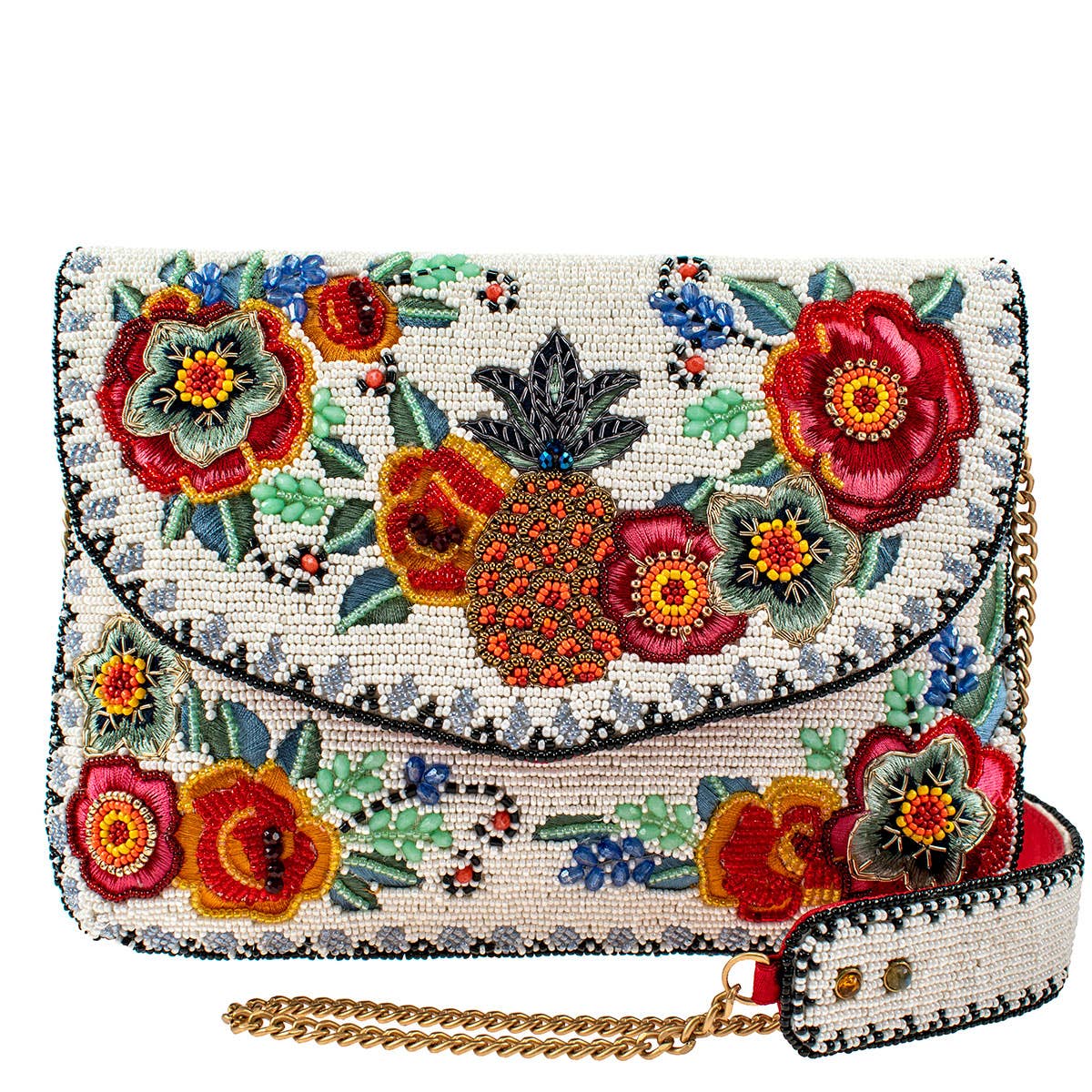 Mary Frances Accessories - Off to Paradise Floral Crossbody Clutch Handbag