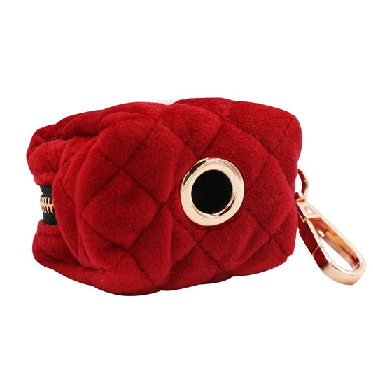 Dog Waste Bag Holder - Red Velvet