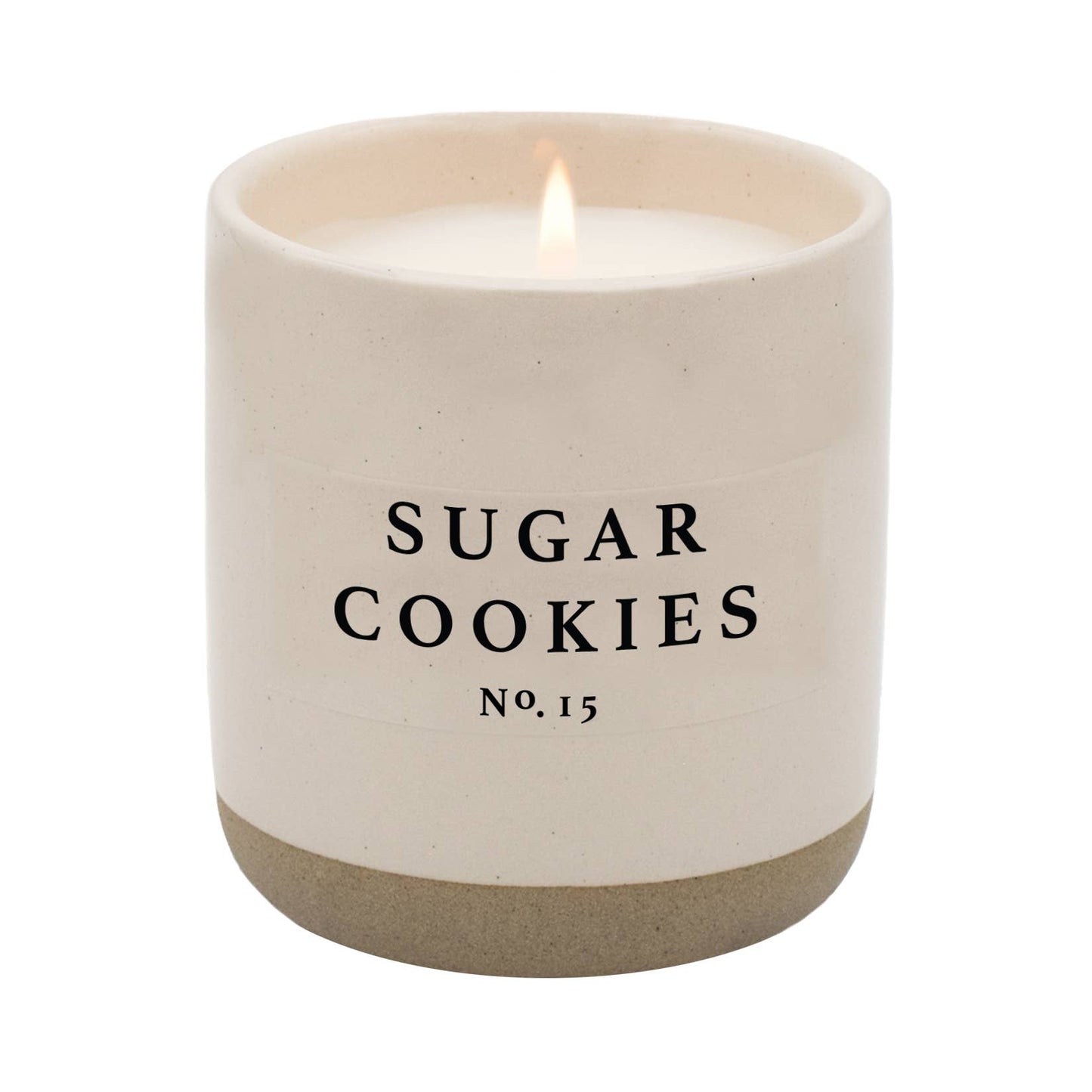 Sweet Water Decor - Sugar Cookies Soy Candle - Cream Stoneware Jar - 12 oz