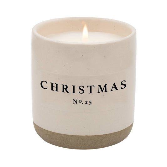 Sweet Water Decor - Christmas Soy Candle - Cream Stoneware Jar - 12 oz