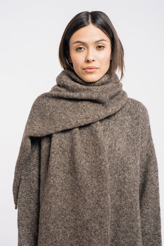 Heirloom Knit Scarf - Nutty Brown: Nutty Brown / OS