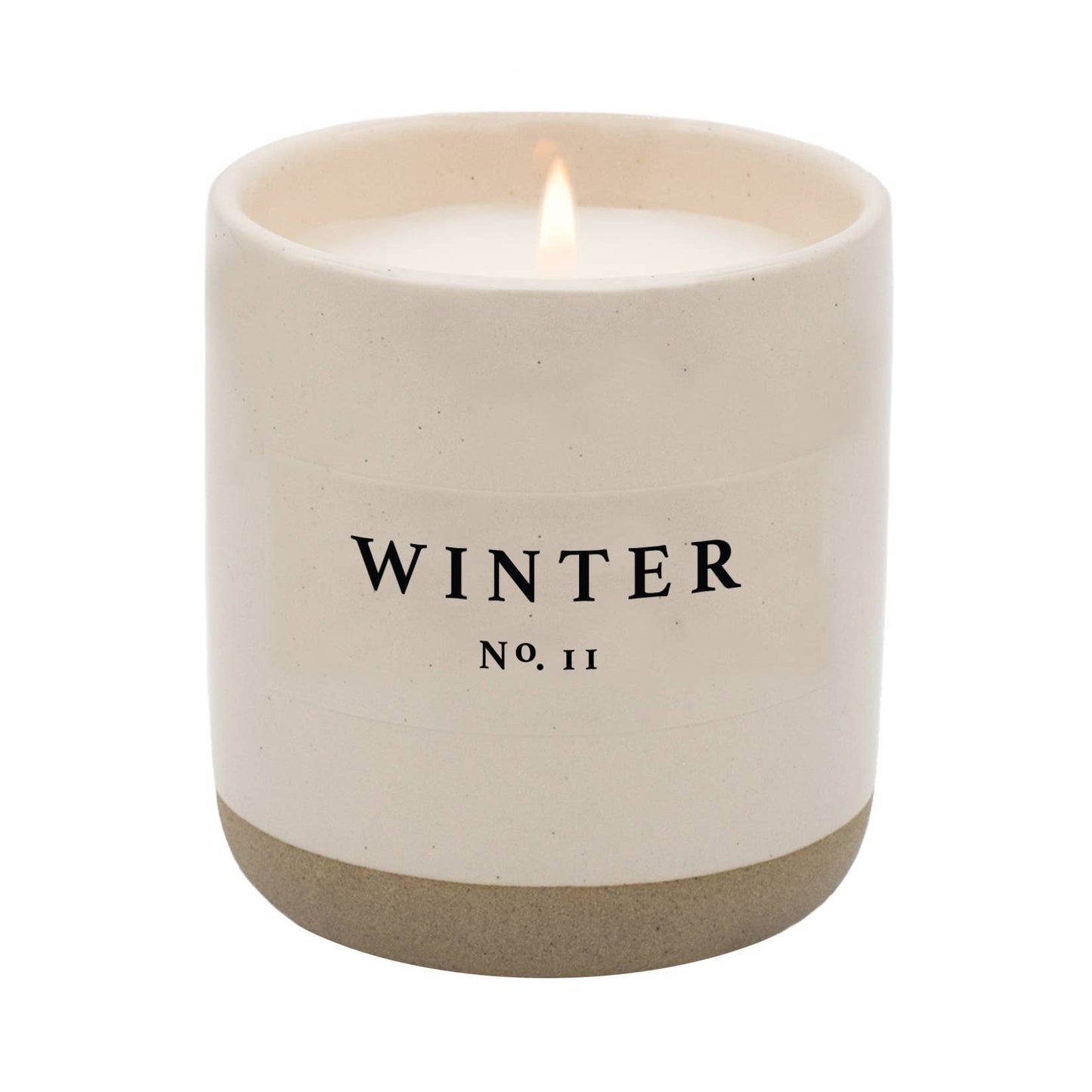 Sweet Water Decor - Winter Soy Candle - Cream Stoneware Jar - 12 oz