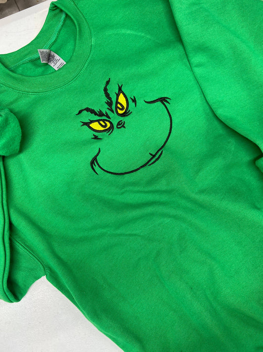 Mr. Green man embroidered sweatshirt