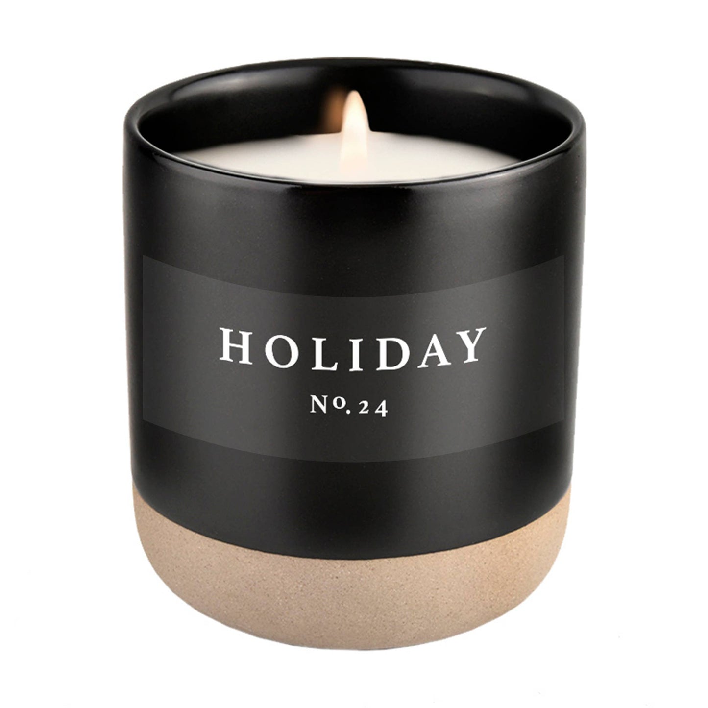 Sweet Water Decor - Holiday Soy Candle - Black Stoneware Jar - 12 oz