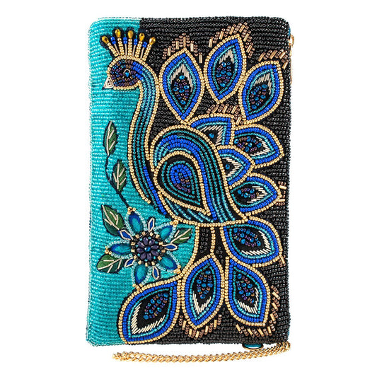 Mary Frances Accessories - Peacock Pride Crossbody Phone Bag